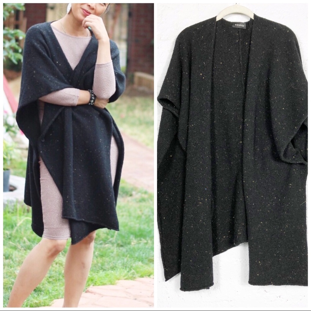 Eskandar Shawl Cashmere Cape - Picture 7 of 8